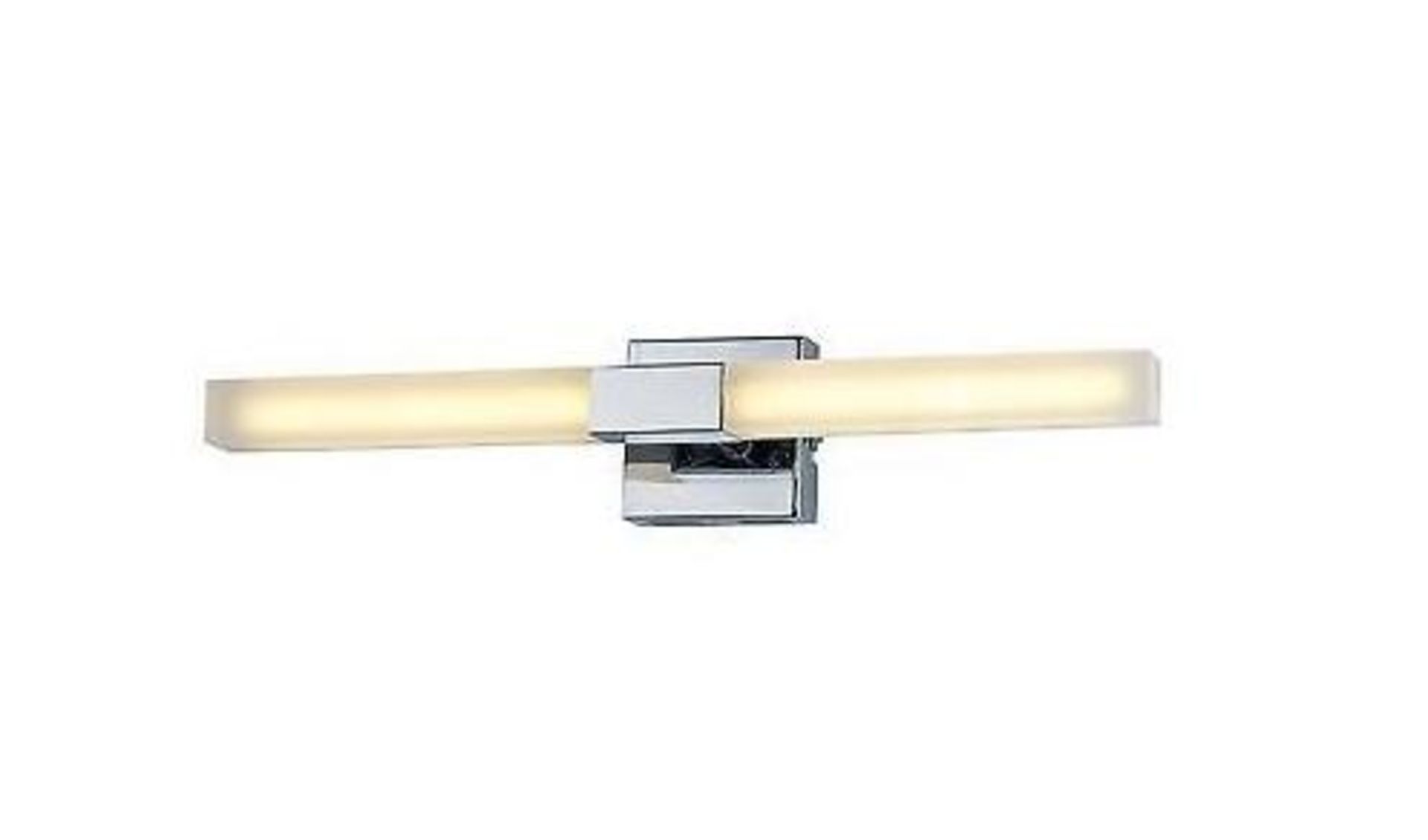 1 x Pandora LED Rectangular Acrylic Twin Bathroom Wall Light - Ex Display Stock - CL323 - Ref: 12420