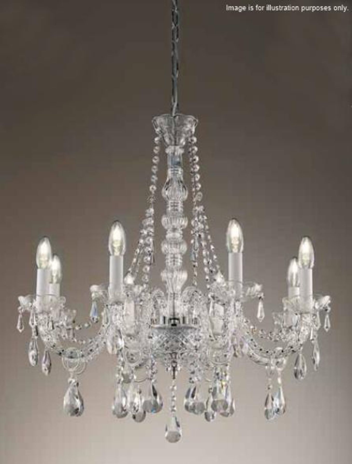 1 x BALLROOM Chandelier 8-Light Fitting - Unused Boxed Stock - CL001 - Product Code: BR/507/8 (P42)
