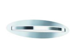 1 x Modern LED Wall Light Oval Chrome - Brand New Boxed Stock - CL323 - Ref: 5912CC/PALJ - Location: