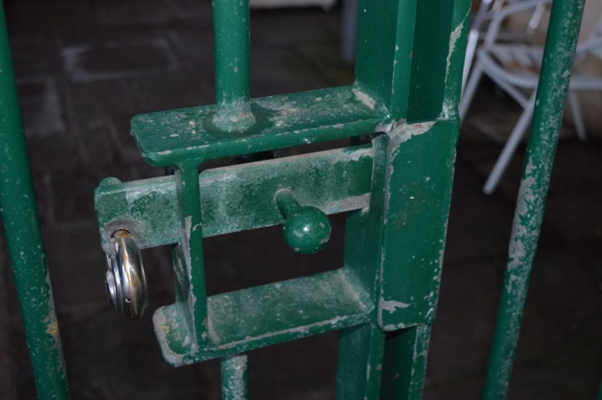 5 x Sections of Industrial Green Spear Security Fencing Including Double Gates - 51 Feet in Length a - Image 6 of 9