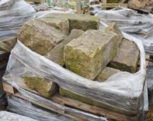 2 x Pallets of Approx 26 x Large Stones For Garden Rockery Displays or Garden Ponds - BB000 OS -