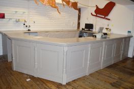 1 x Retail Customer Point of Sale Counter in Grey - Ideal For Retail Stores, Hotel Receptions or Pub