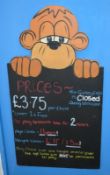 1 x Wall Mounted Monkey Chalk Board - Ref BB000 PTP - CL351 - Location: Chorley PR6