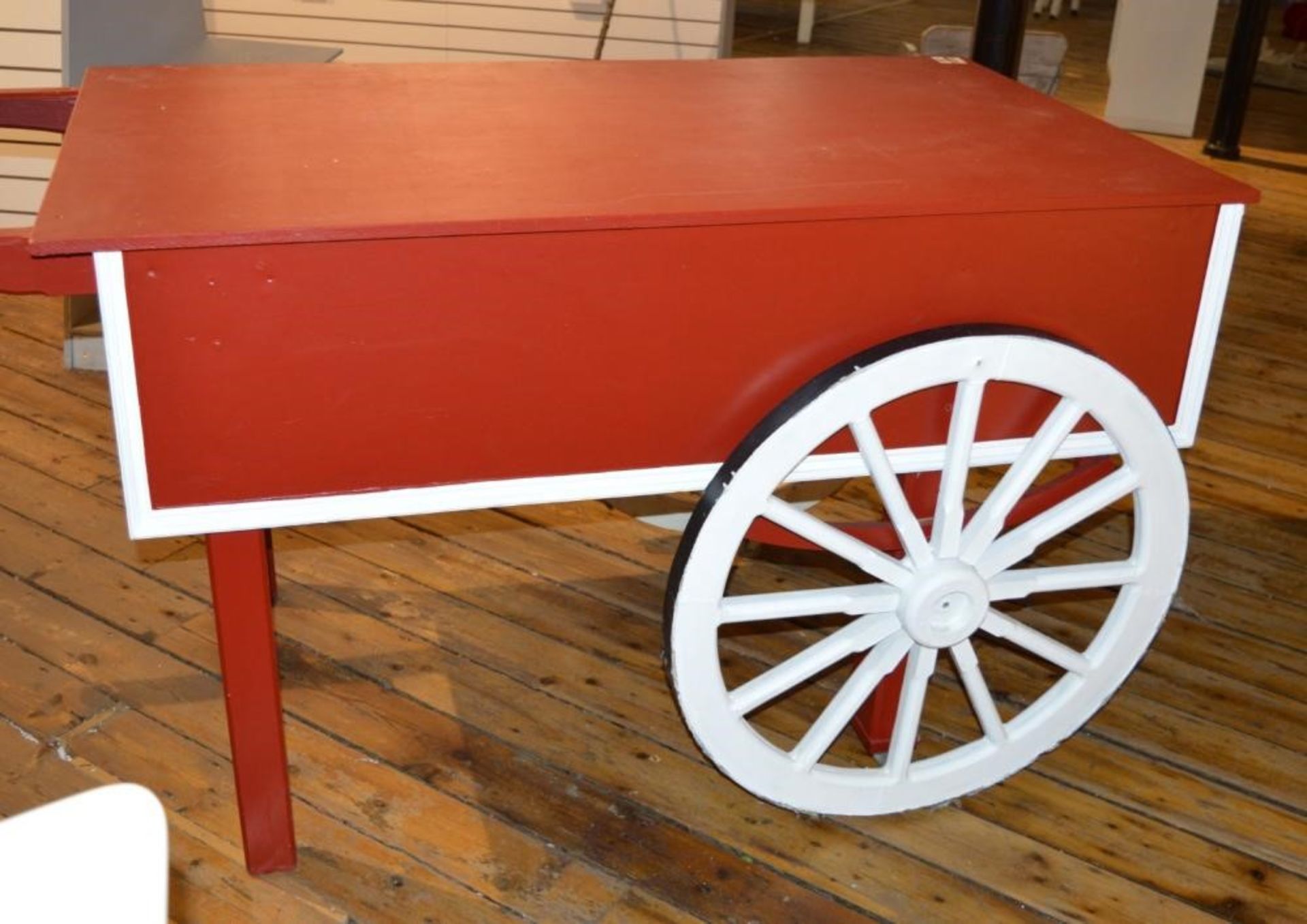 1 x Retail Display Cart in Red - H94 x W95 x D150 (204 with handles) cms - Ref BB376 TF - CL351 - Lo - Image 4 of 5