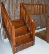 1 x Four Step Wooden Staircase - H154 x W87 cms - Ref BB354 TF - CL351 - Location: Chorley PR6