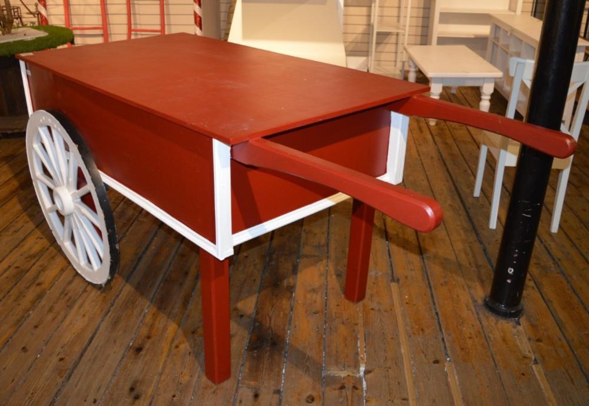 1 x Retail Display Cart in Red - H94 x W95 x D150 (204 with handles) cms - Ref BB376 TF - CL351 - Lo - Image 3 of 5