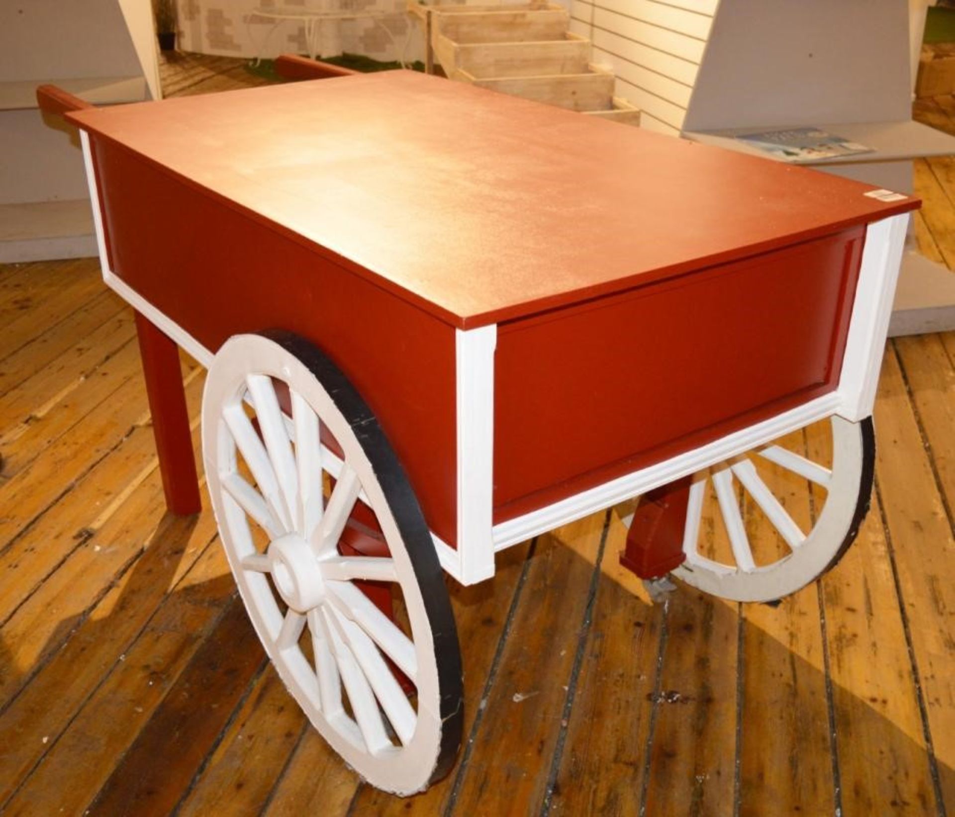 1 x Retail Display Cart in Red - H94 x W95 x D150 (204 with handles) cms - Ref BB376 TF - CL351 - Lo - Image 5 of 5
