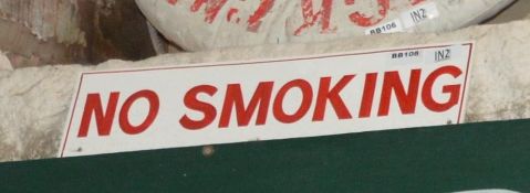 1 x No Smoking Sign - Width 57cms - Ref BB108 SF - CL351 - Location: Chorley PR6