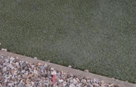 1 x Area of Artificial Grass Measuring 600 x 370 cms - Includes Border Bricks - Ref BB803 OS - CL35