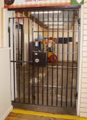 1 x Cast Iron Security Gate With Mounting Panel and Brackets - H203 x W152 cms - Ref BB442 3F -