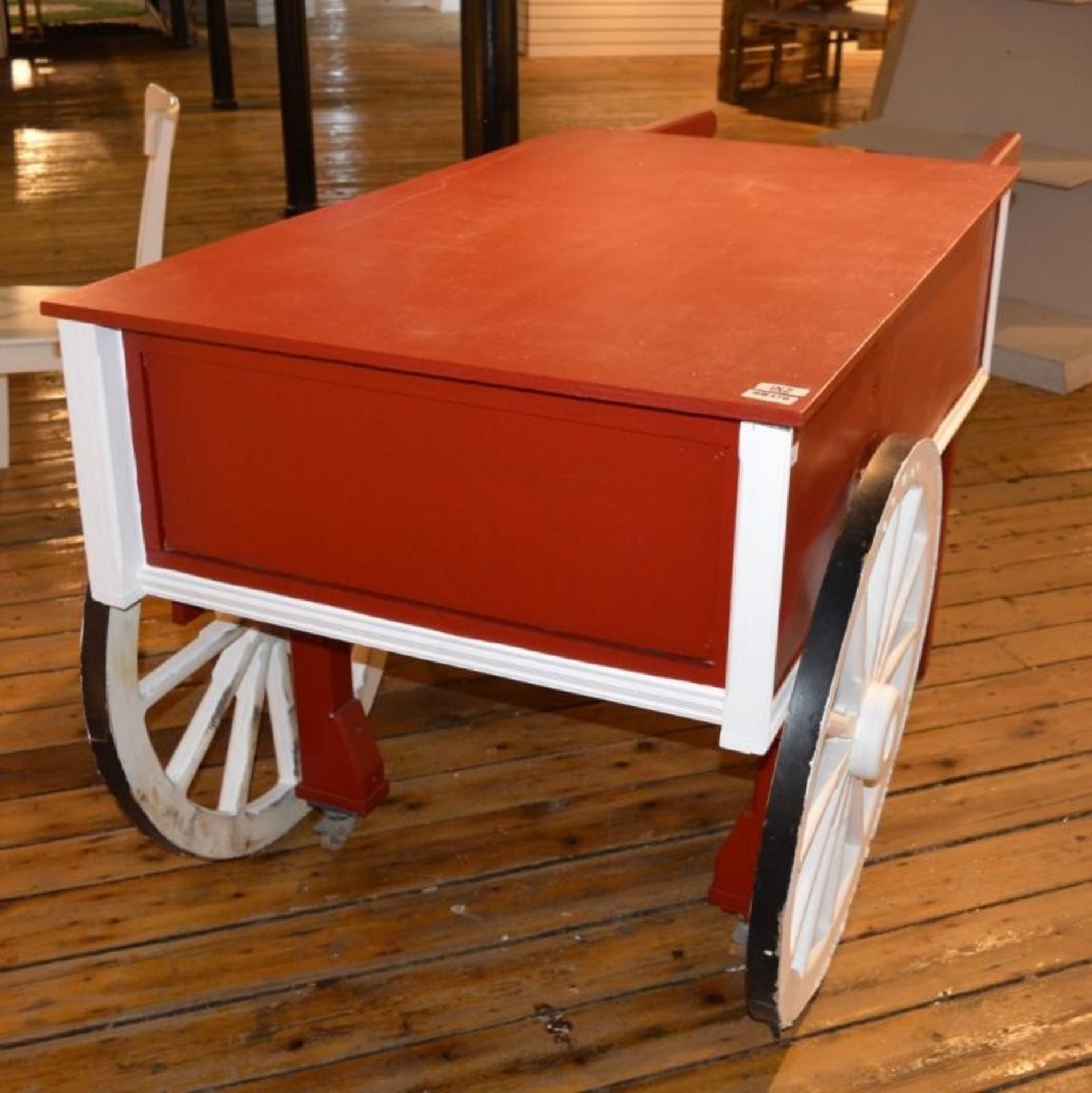 1 x Retail Display Cart in Red - H94 x W95 x D150 (204 with handles) cms - Ref BB376 TF - CL351 - Lo - Image 2 of 5
