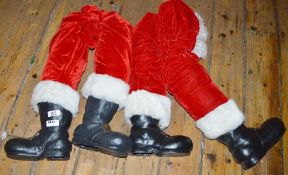 2 x Pairs of Life Size Father Christmas Legs With Boots - Ref BB363 TF - CL351 - Location: Chorley