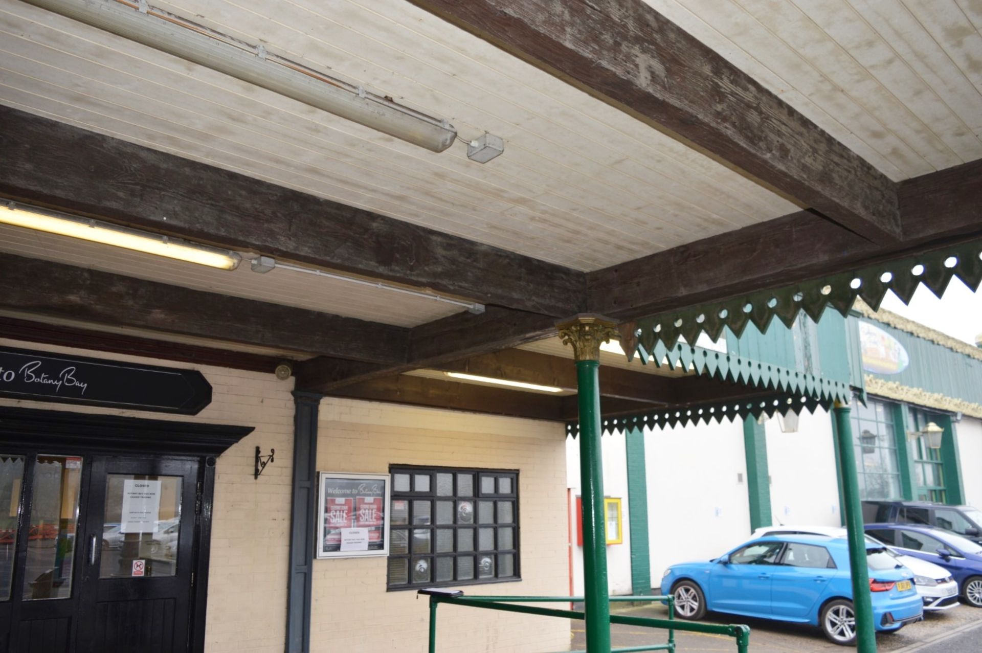 1 x Botany Bay External Door Entrance Canopy Ornate Pillars, Timber Frame Roof and Five Turrets - - Image 11 of 16