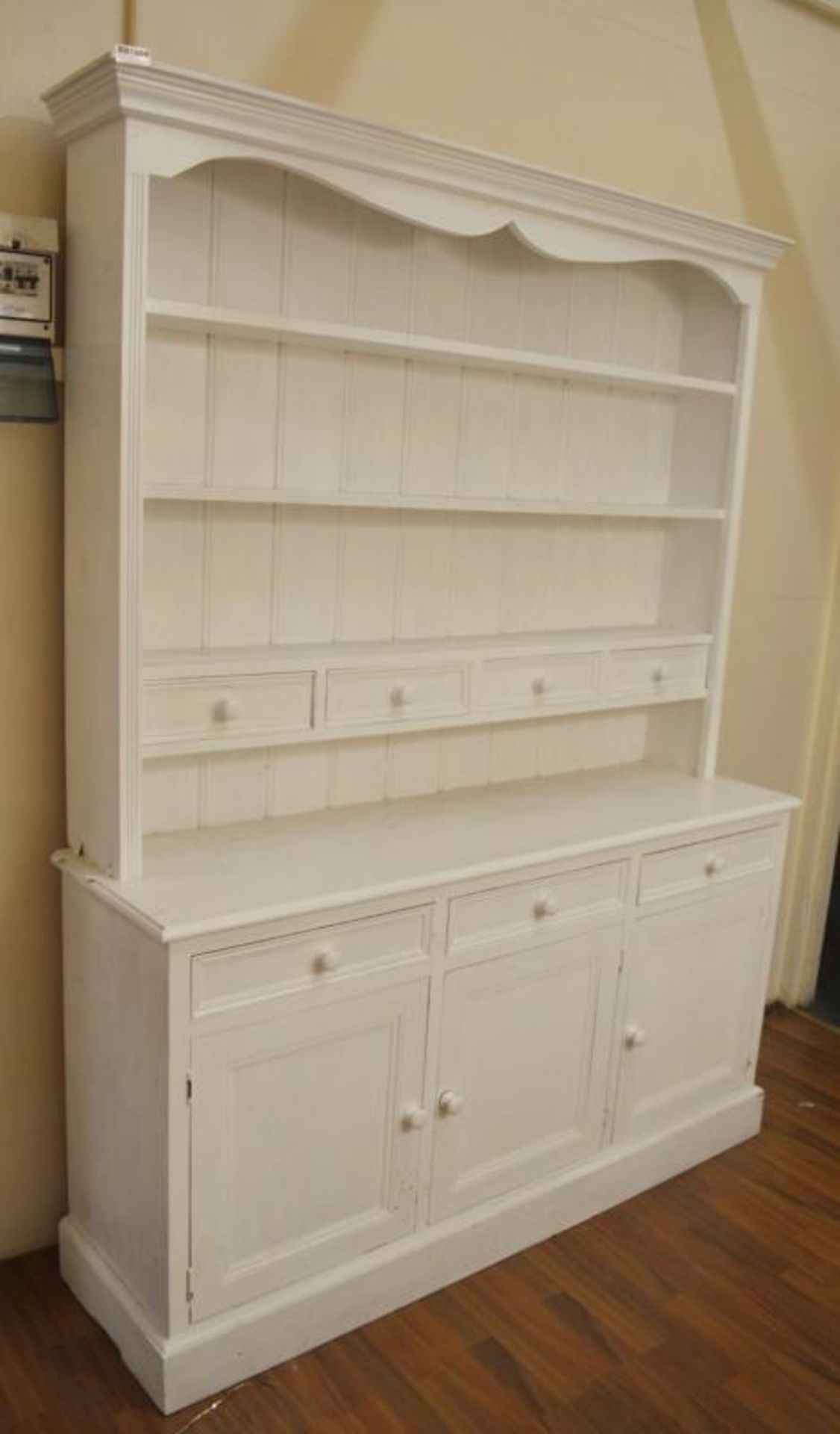 1 x Solid Pine Dresser Finished White - H119 x W153 x D42 cms - Ref BB1504 GF - CL351 - Location: Ch - Image 2 of 8