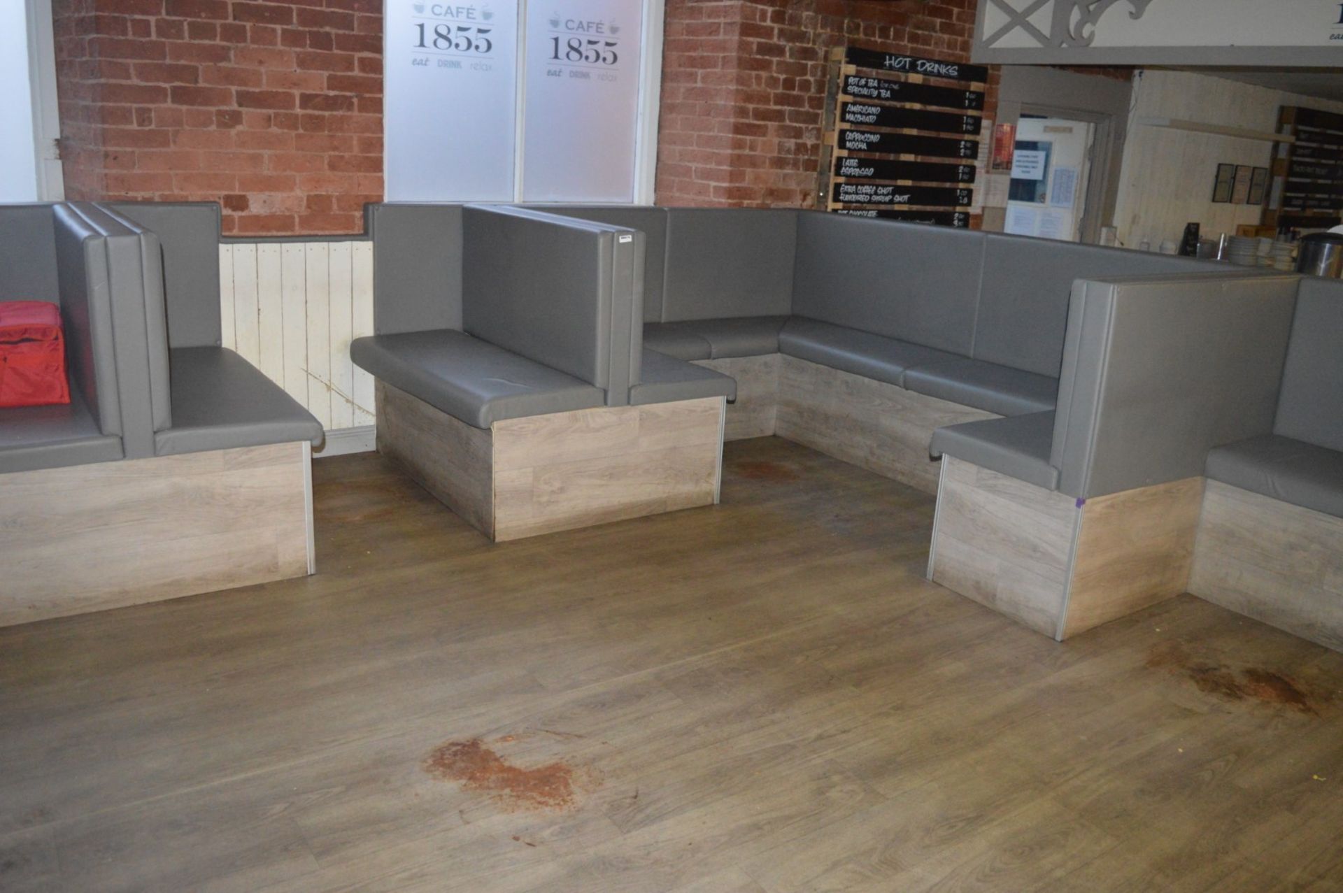 1 x Large Collection of Contemporary Restaurant Seating With Driftwood Finish and Grey Faux - Image 13 of 30