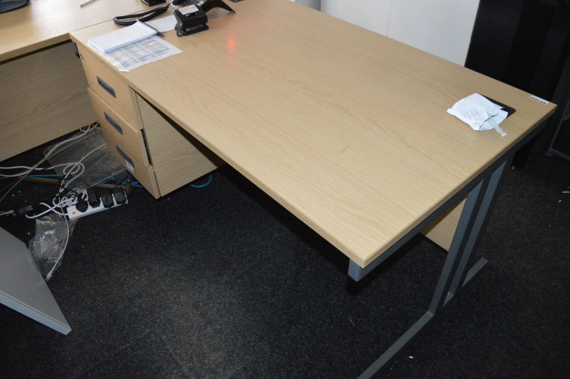 8 x Assorted Pieces of Office Furniture - Includes 3 x Desks, 1 x Table, 1 x Fan, 2 x Chairs and 1 x - Image 3 of 5