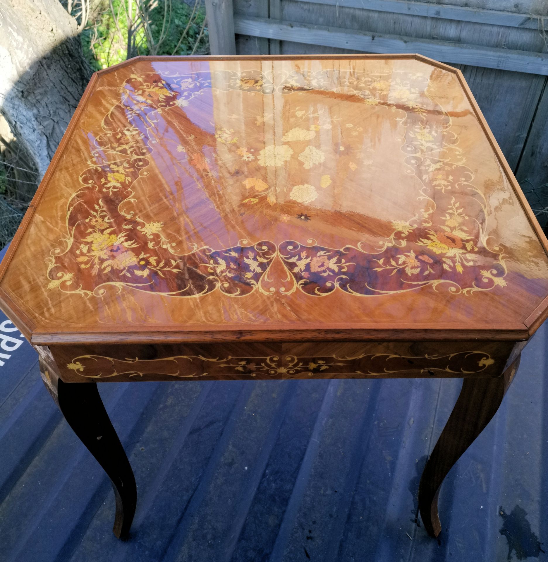 1 x Italian Marquetry Games Table - Dimensions: 780 x780 mm - CL355 - Location: Great Yarmouth - Image 6 of 6
