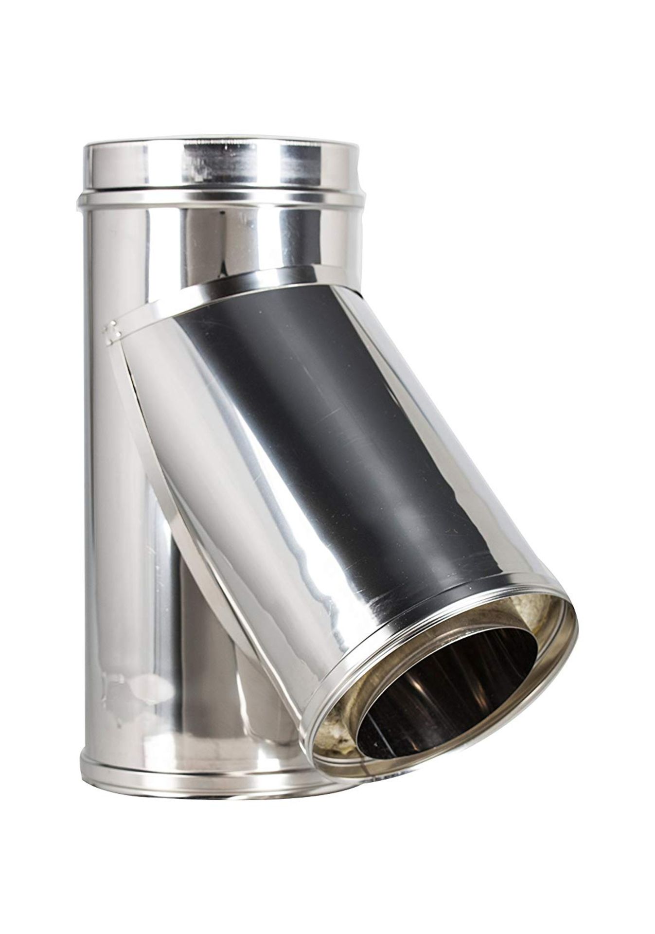 1 x Convesa 5" 135 Degree Tee Piece Twin Wall Insulated Flue Pipe Multifuel - Model KTCC12 -