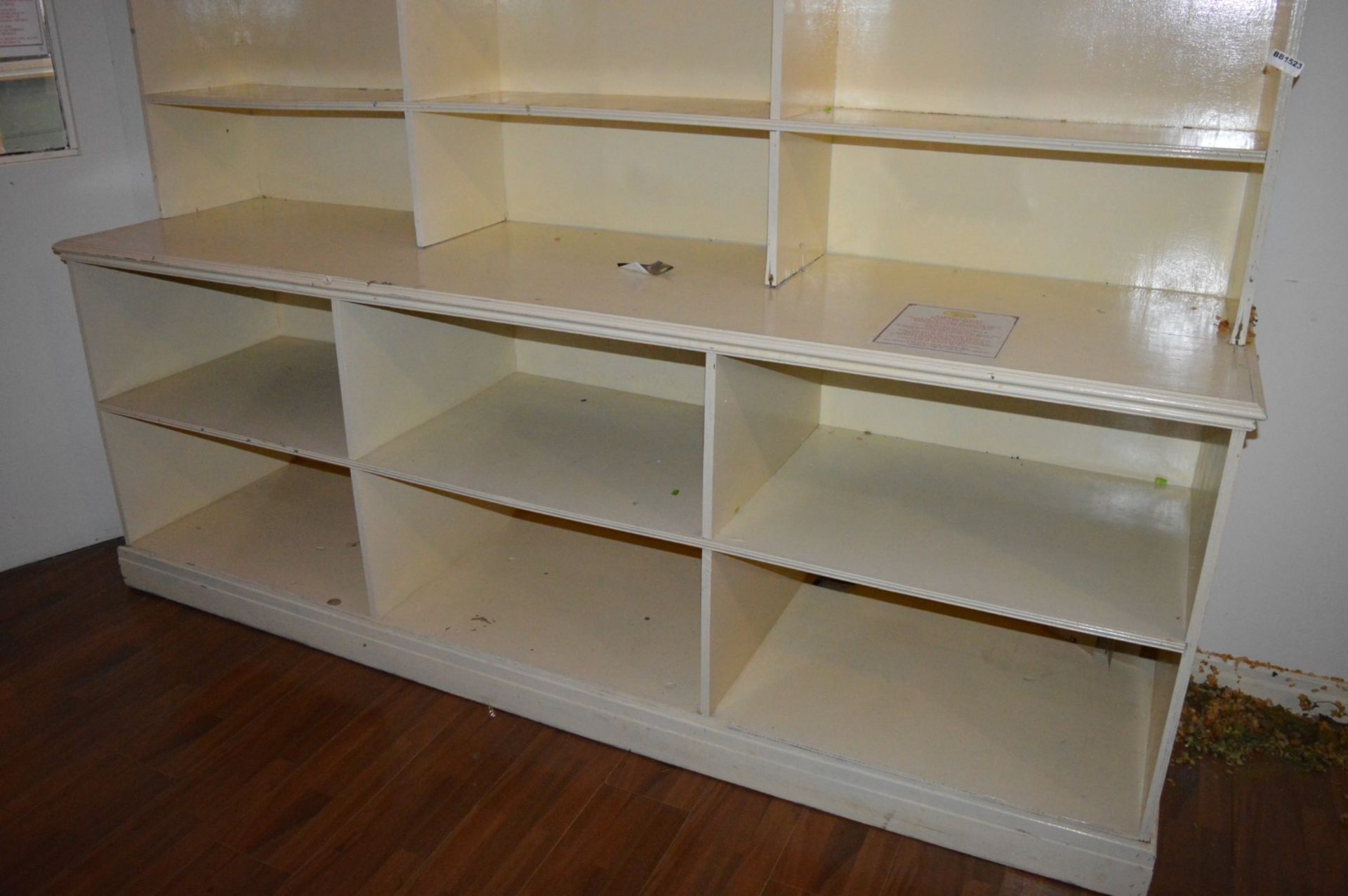 1 x Large Shelf Unit With Glass Shelves - H198 x W247 x D64 cms - Ref BB1523 GF - CL351 - - Image 2 of 3