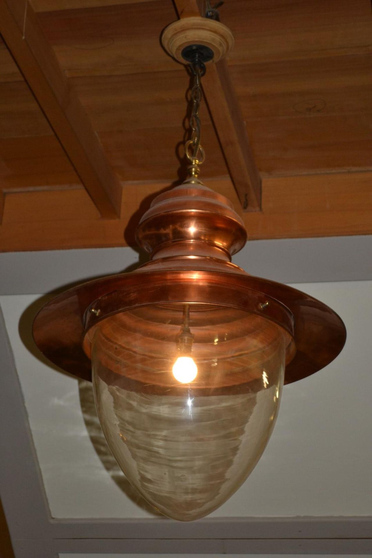 1 x Large Copper Fisherman Pendant Light Fitting - Size Drop 106 x Width 60 cms - Ref BB617 1855 - - Image 3 of 4