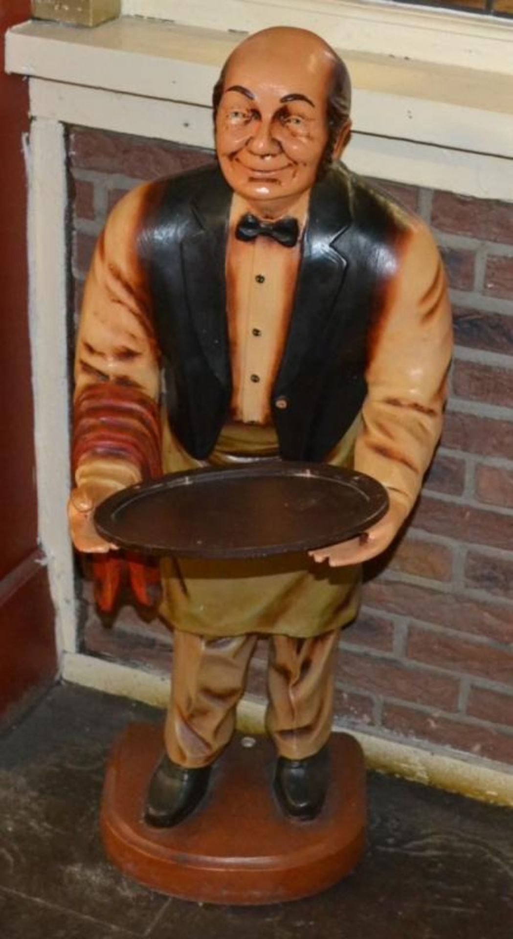 1 x Butler Statue - Old Man With Tray - Stands Approx 95 cms Tall - Ref BB651 GF - CL351 - Location: - Image 2 of 3