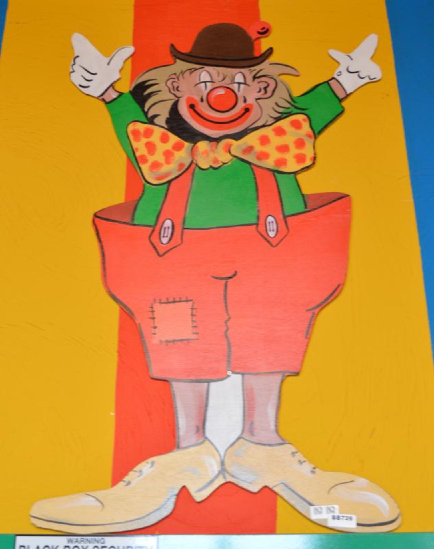 1 x Wooden Clown Painted Cut Out - Sze: 4 x 2ft - Ref BB726 - CL351 - Location: Chorley PR6