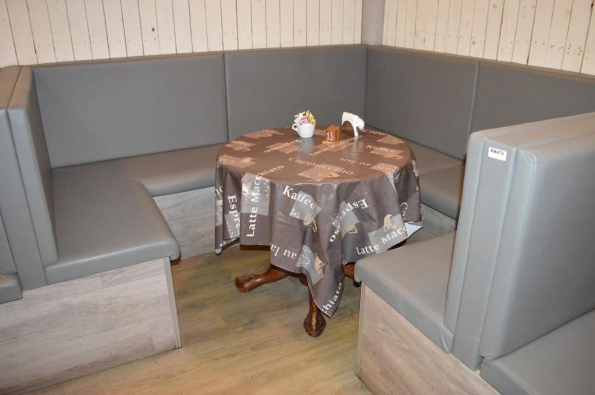 1 x Large Collection of Contemporary Restaurant Seating With Driftwood Finish and Grey Faux - Image 6 of 30