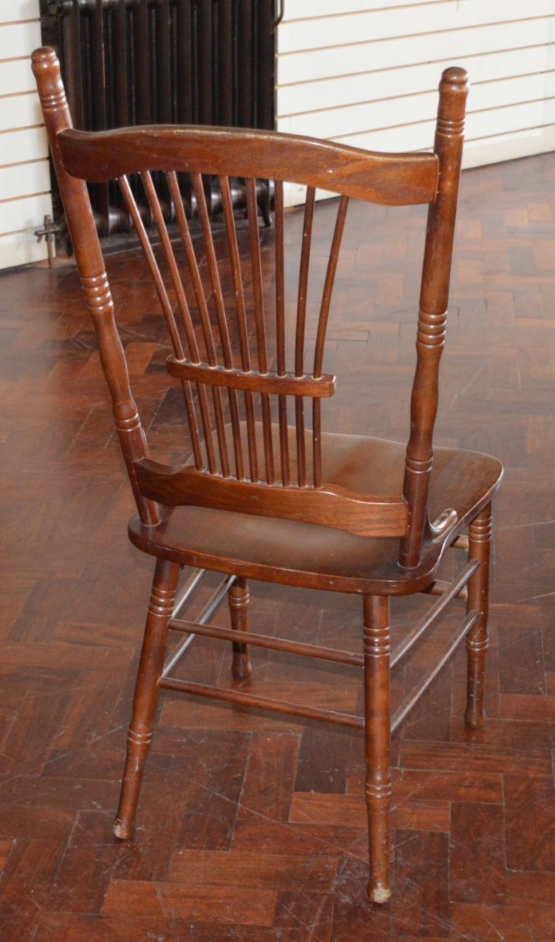 32 x Spindle Back Wooden Dining Chairs - H106 x W46 x D50 cms - Ref BB000 TF - CL351 - Location: - Image 5 of 7