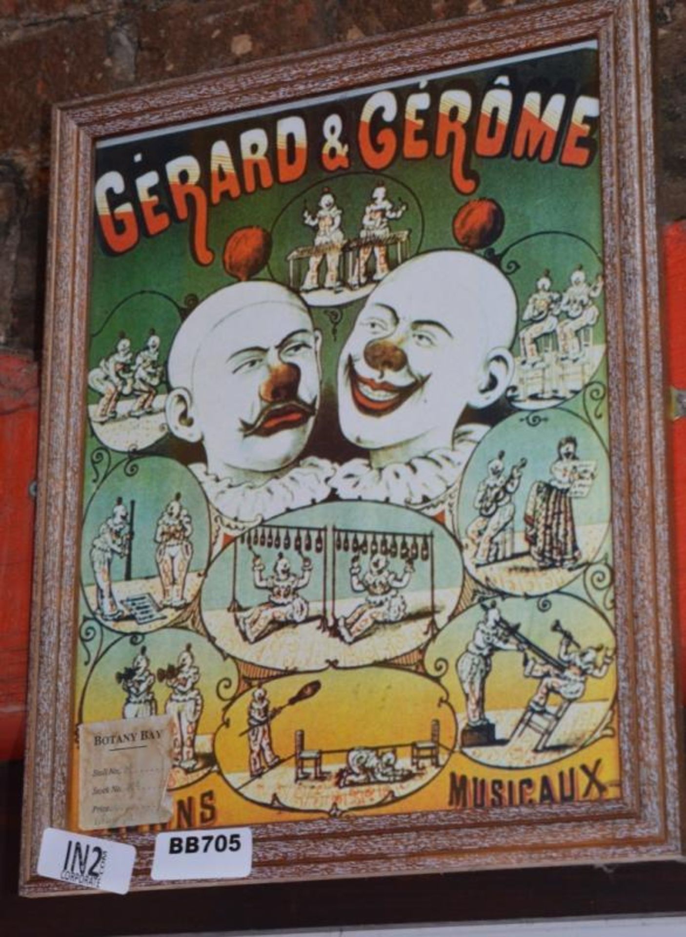 1 x Framed Circus Picture - Gerard & Gerome - 16 x 12 Inch - Ref BB705 - CL351 - Location: Chorley P - Image 2 of 3