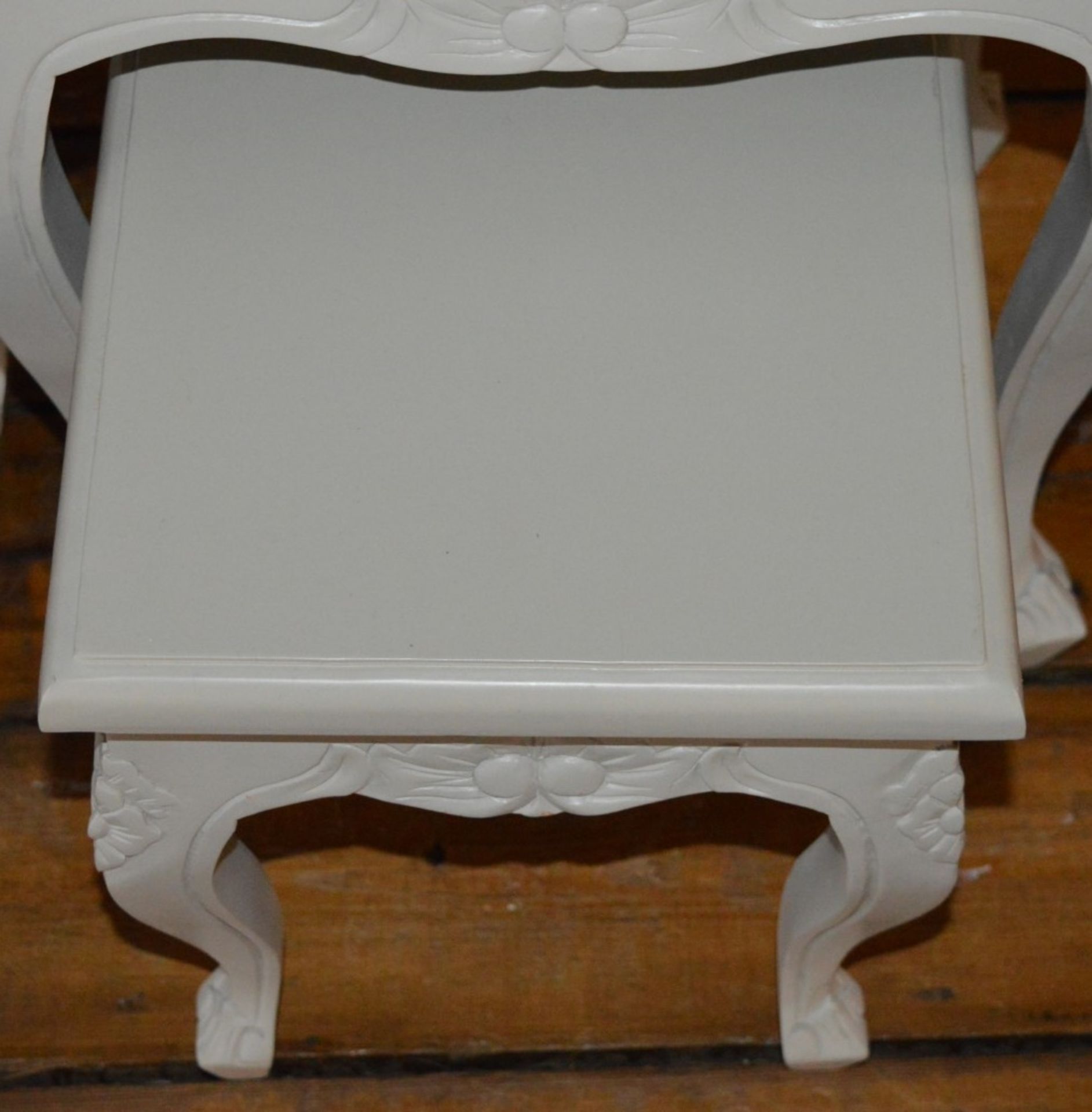 1 x Nest of Three Tables Finished in a Contemporary Grey - H61 x W59 x D45 cms - Ref BB1715 2F - - Image 4 of 6