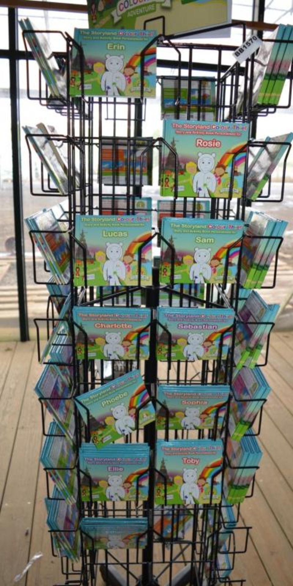 1 x Retail Carousel Display Stand With Approx 125 x Personalised Storyland Colour Thief Colouring Bo - Image 5 of 7