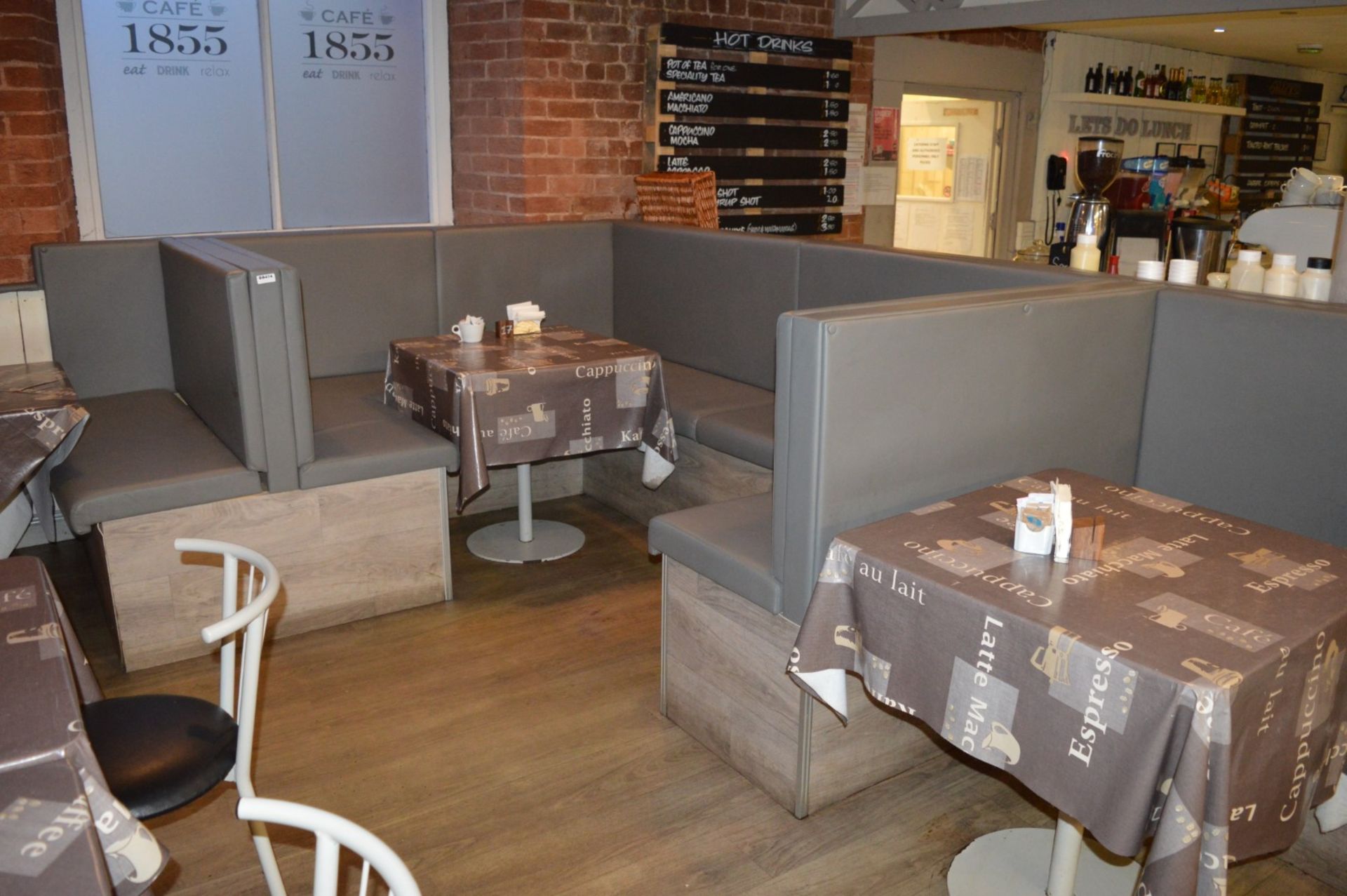 1 x Large Collection of Contemporary Restaurant Seating With Driftwood Finish and Grey Faux - Image 27 of 30