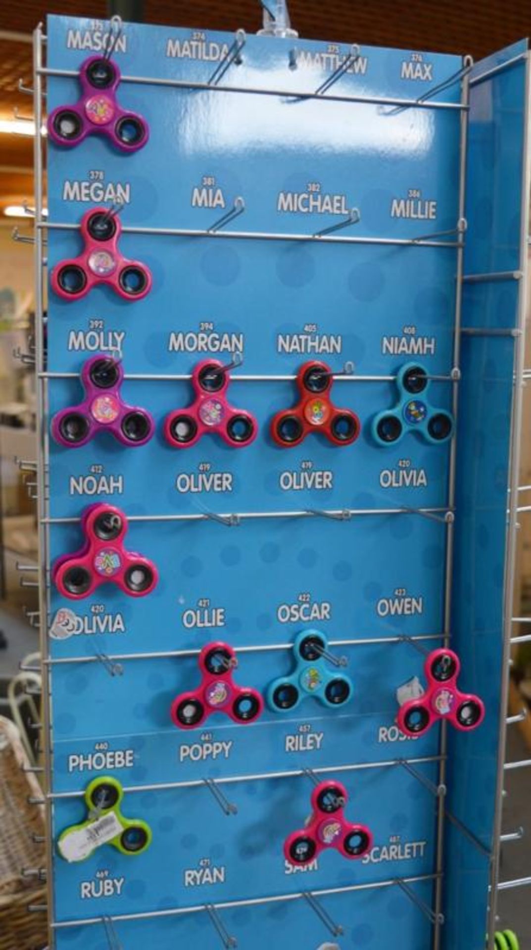 1 x Retail Carousel Display Stand With Approx 130 x Personalised Fidget Spinners - Unused Stock - Re - Image 3 of 5