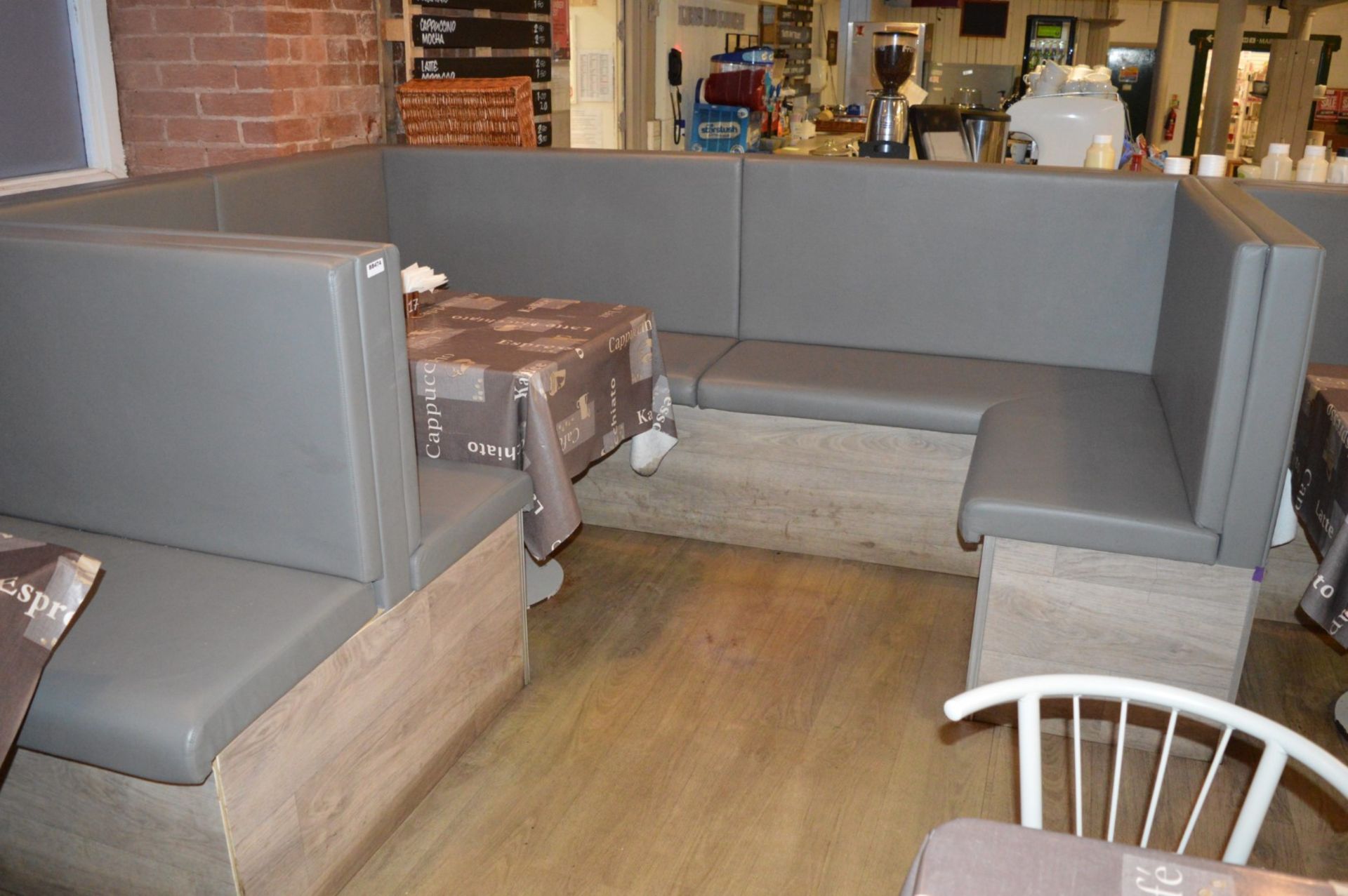 1 x Large Collection of Contemporary Restaurant Seating With Driftwood Finish and Grey Faux - Image 23 of 30