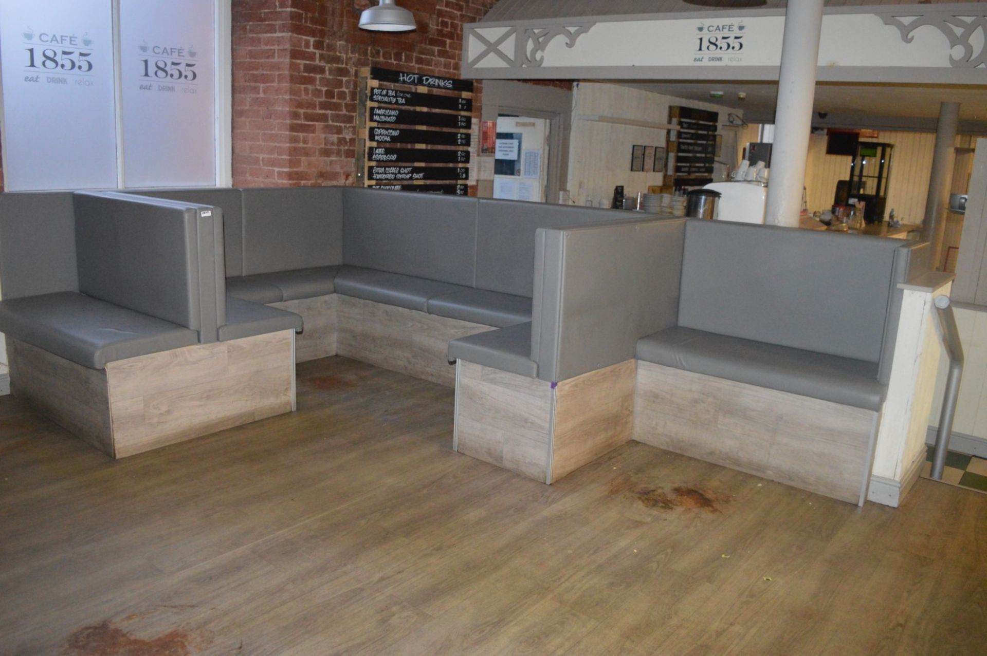 1 x Large Collection of Contemporary Restaurant Seating With Driftwood Finish and Grey Faux - Image 14 of 30