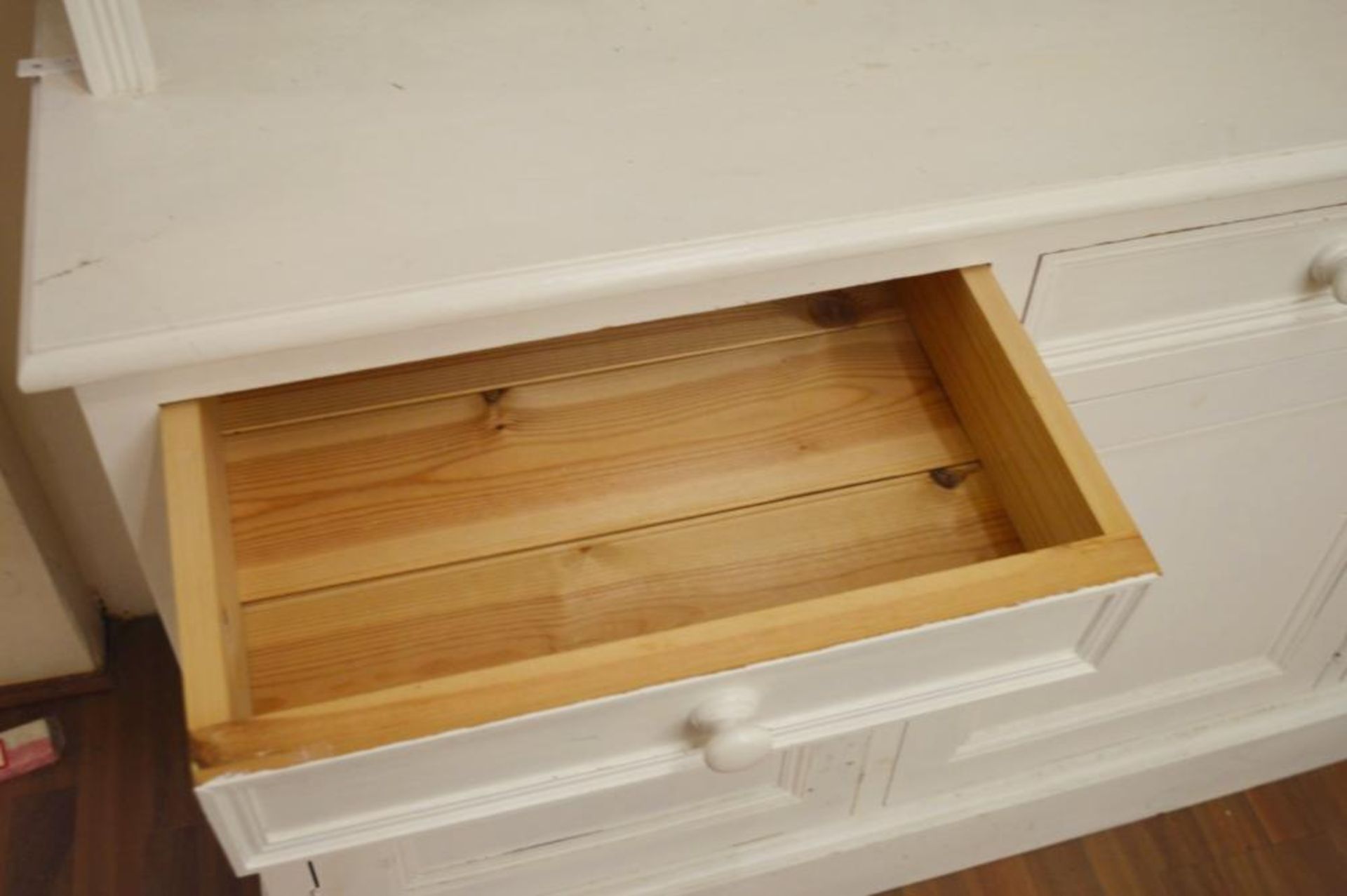 1 x Solid Pine Dresser Finished White - H119 x W153 x D42 cms - Ref BB1504 GF - CL351 - Location: Ch - Image 6 of 8