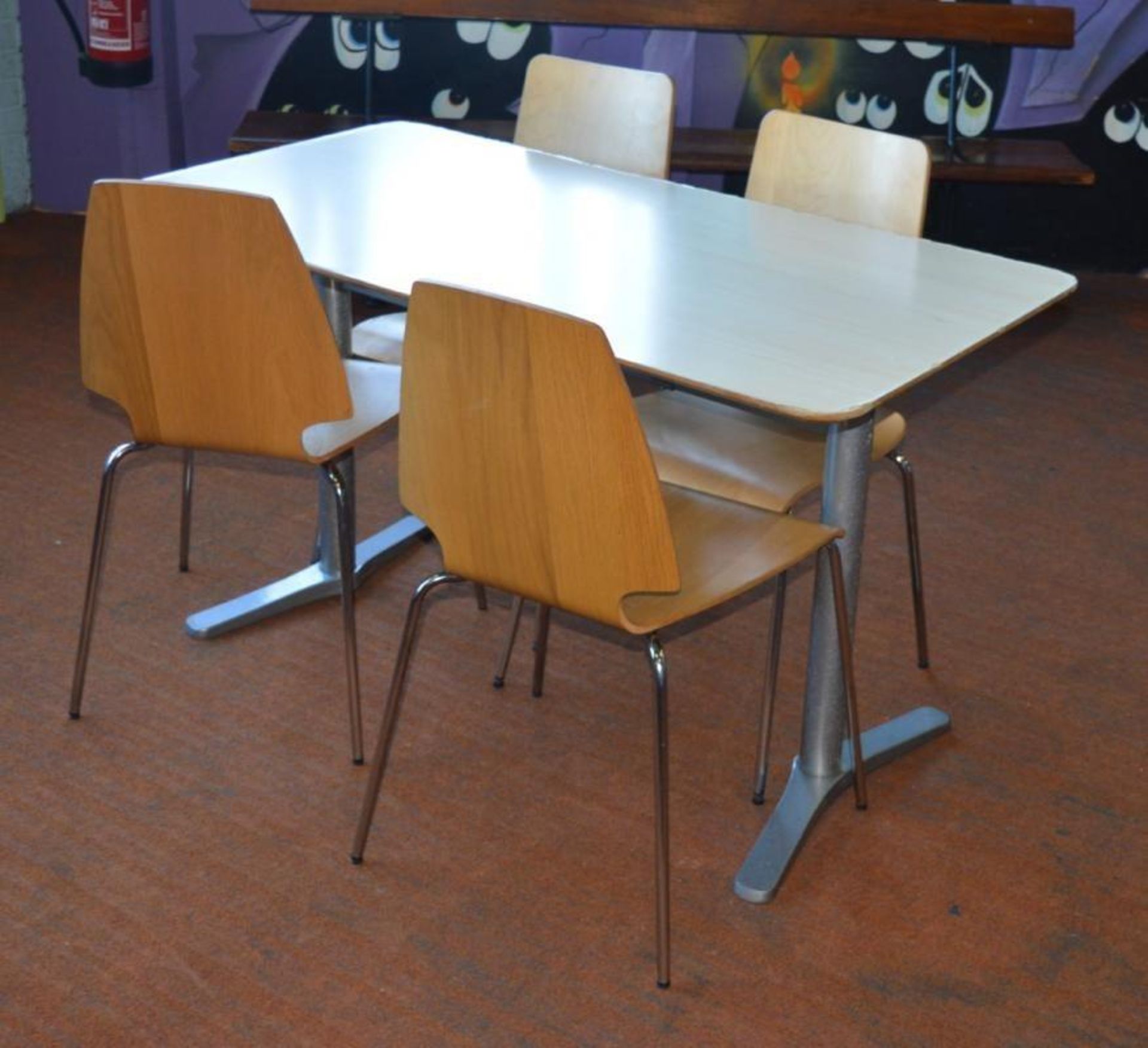 12 x Assorted Tables With Birch Wood Tops Heavy Duty Bases - Includes 8 x Four Seater Tables and 4 x - Image 3 of 6