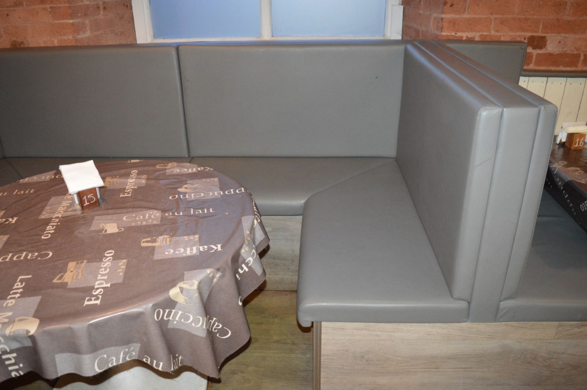 1 x Large Collection of Contemporary Restaurant Seating With Driftwood Finish and Grey Faux - Image 20 of 30