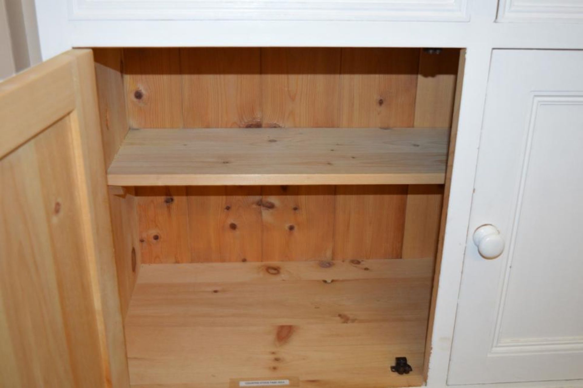 1 x Solid Pine Dresser Finished White - H119 x W153 x D42 cms - Ref BB1504 GF - CL351 - Location: Ch - Image 7 of 8