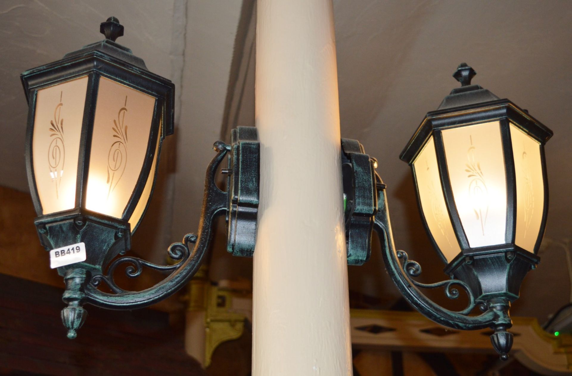 4 x Victorian Style Wall Mounted Light Fittings in Rustic Green - Ref BB419 TF- CL351 - Location: