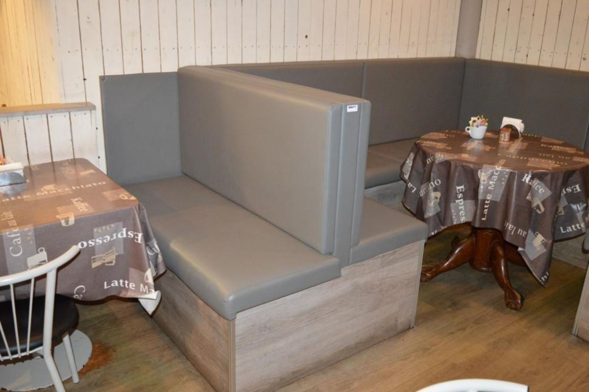 1 x Large Collection of Contemporary Restaurant Seating With Driftwood Finish and Grey Faux - Image 5 of 30