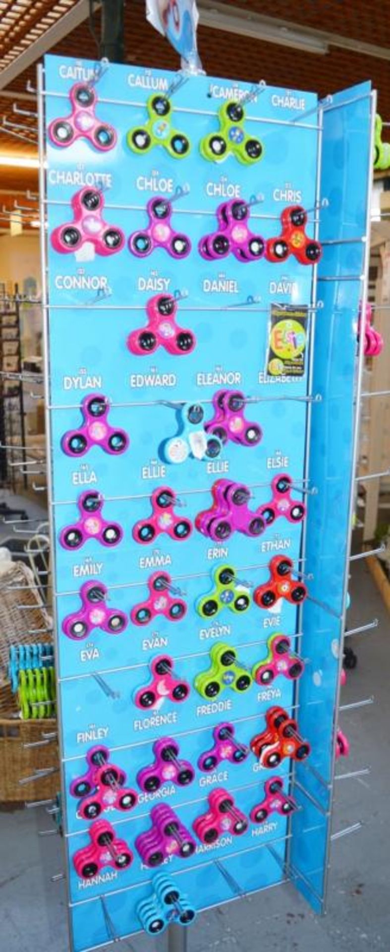 1 x Retail Carousel Display Stand With Approx 130 x Personalised Fidget Spinners - Unused Stock - Re - Image 5 of 5