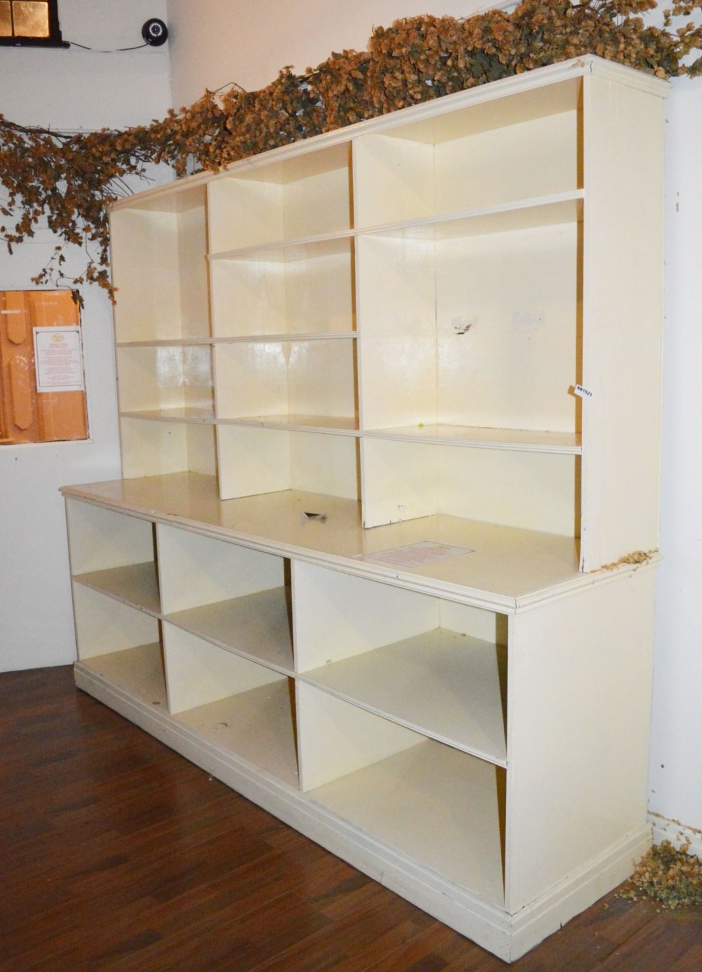 1 x Large Shelf Unit With Glass Shelves - H198 x W247 x D64 cms - Ref BB1523 GF - CL351 -