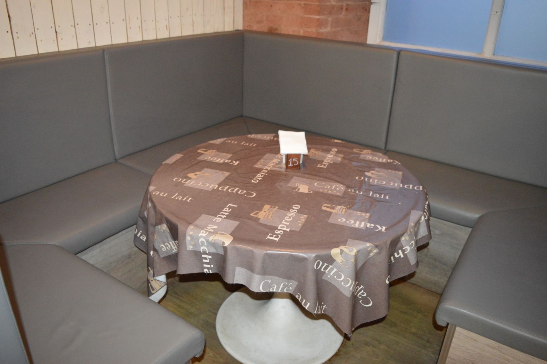1 x Large Collection of Contemporary Restaurant Seating With Driftwood Finish and Grey Faux - Image 19 of 30