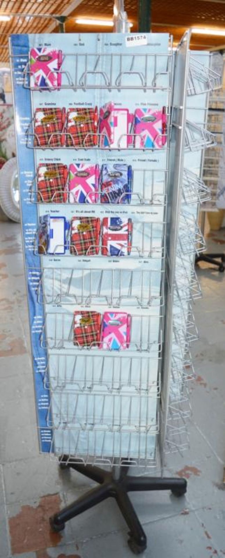 1 x Retail Carousel Display Stand With Approx 13 x Personalised Notepads - Unused Stock - Ref BB1574