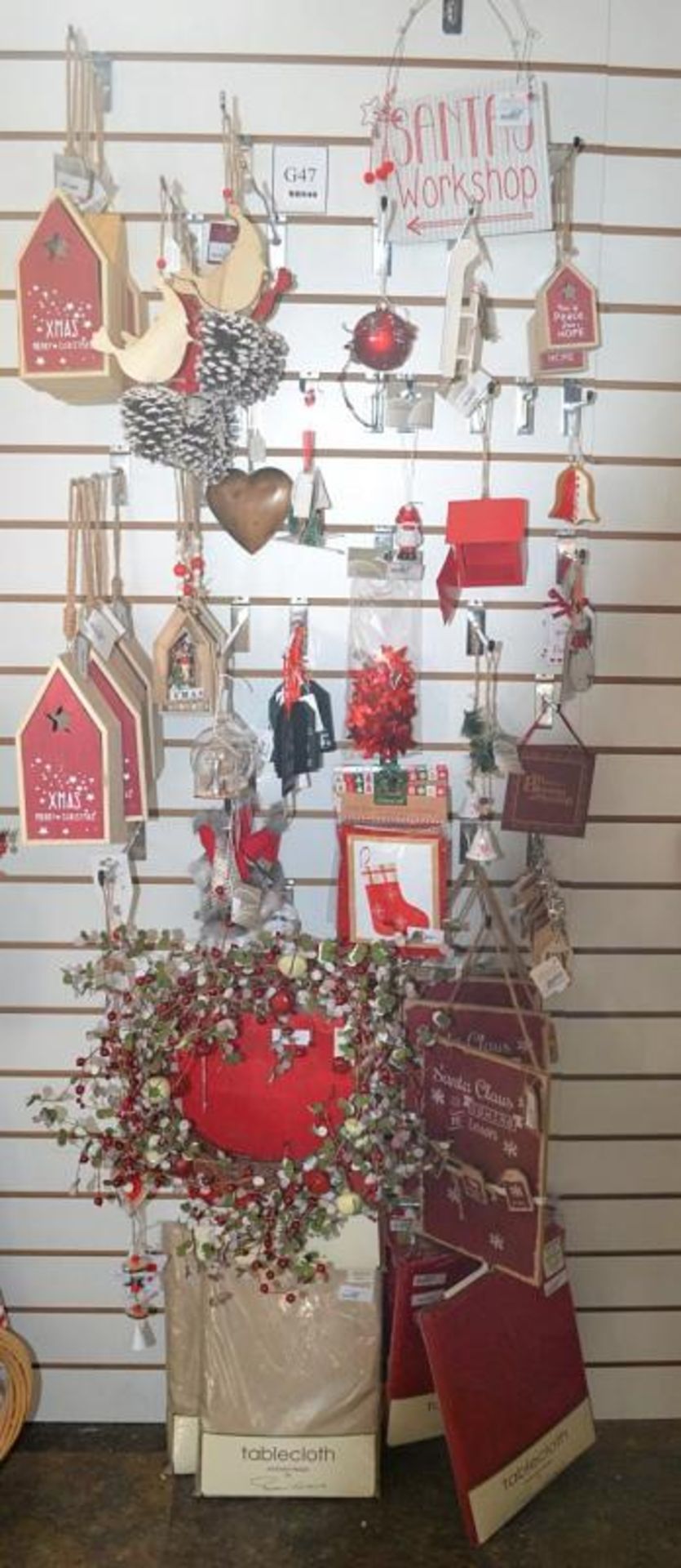 Approx 70 x Assorted Items Of Christmas Resale Stock - Selection As Shown, Mostly Wooden Decorations