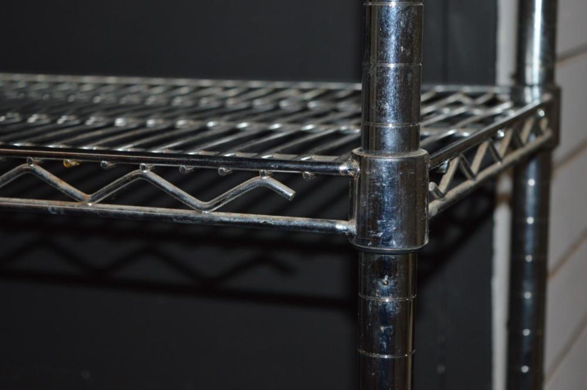 1 x Four Tier Commercial Kitchen Wire Shelving Rack - H185 x W153 x D46 cms - Used For None Food Sto - Image 2 of 3