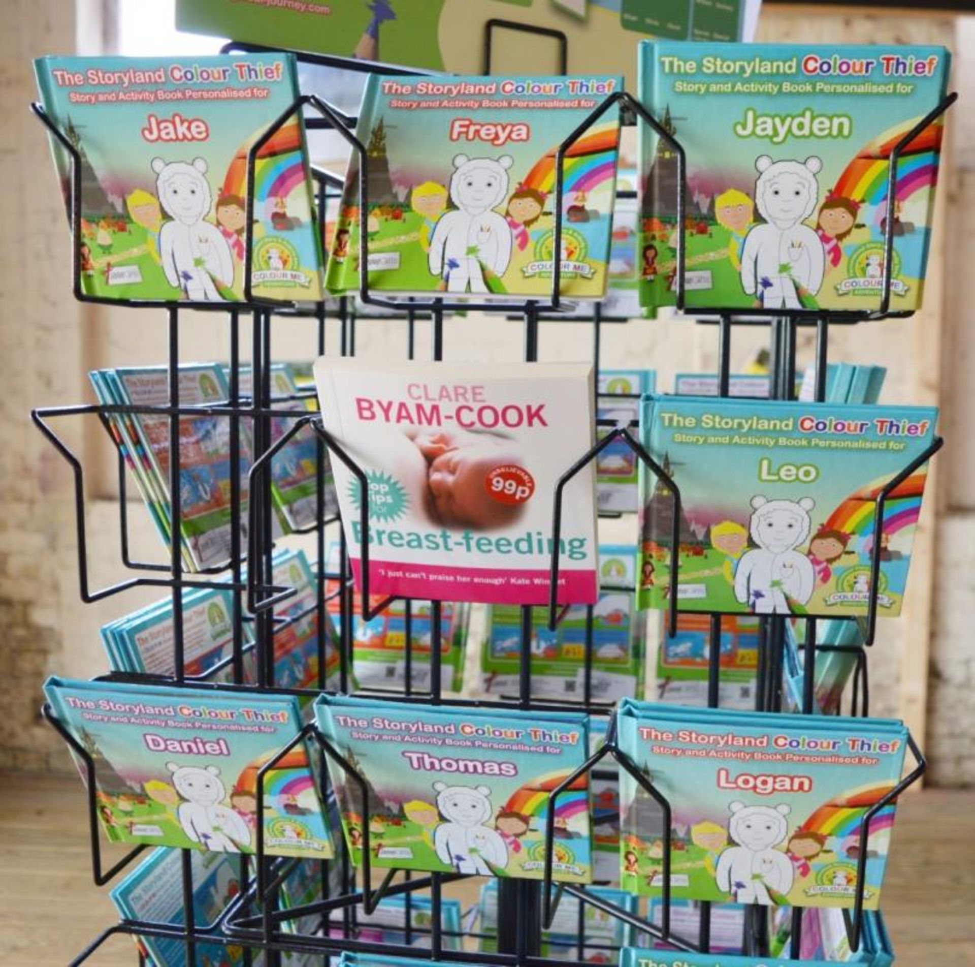 1 x Retail Carousel Display Stand With Approx 125 x Personalised Storyland Colour Thief Colouring Bo - Image 3 of 7