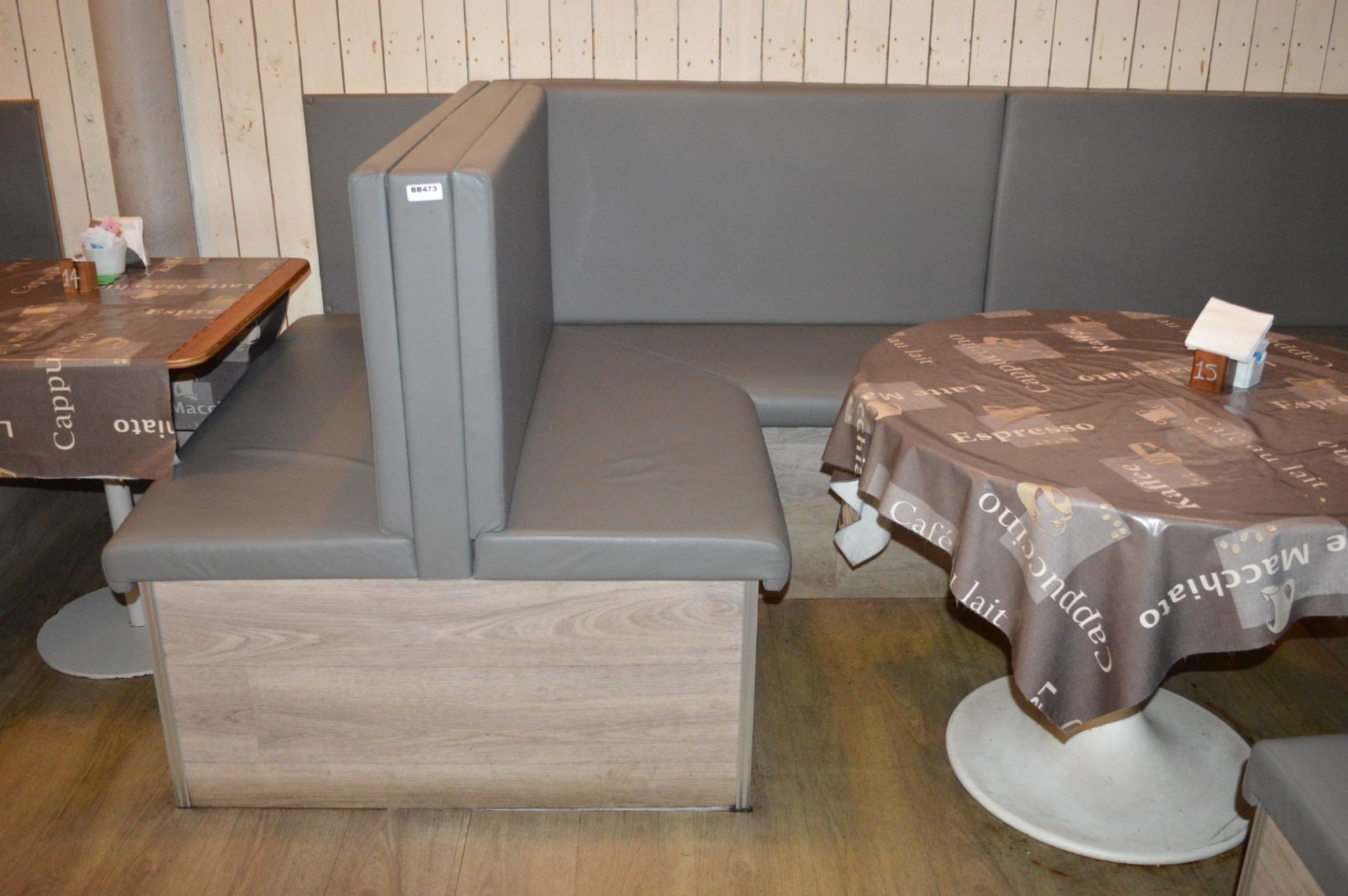 1 x Large Collection of Contemporary Restaurant Seating With Driftwood Finish and Grey Faux - Image 17 of 30