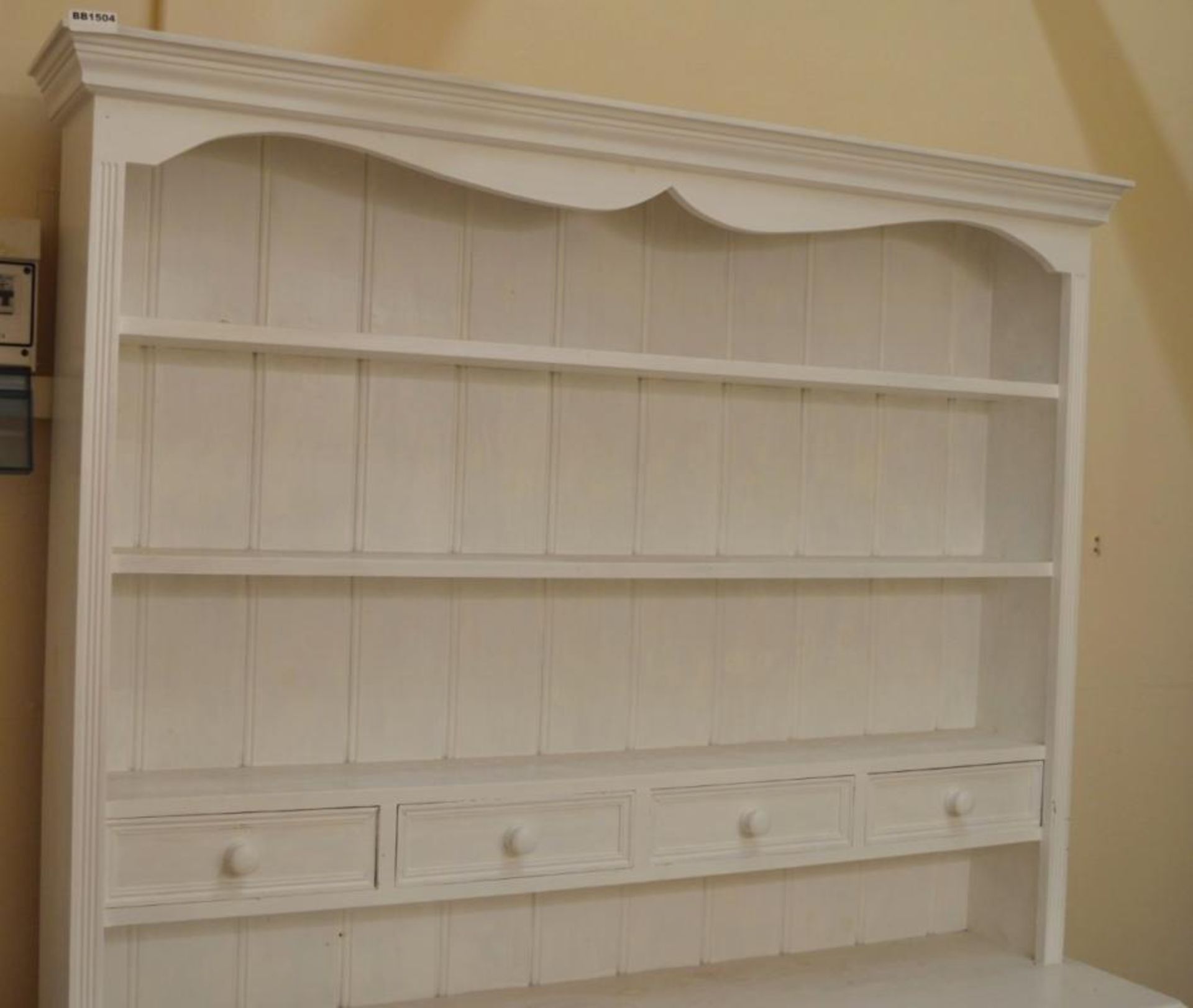 1 x Solid Pine Dresser Finished White - H119 x W153 x D42 cms - Ref BB1504 GF - CL351 - Location: Ch - Image 4 of 8